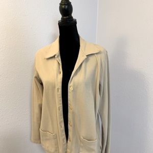 Old Navy Khaki Knit Button-up Blazer/Jacket, Size L